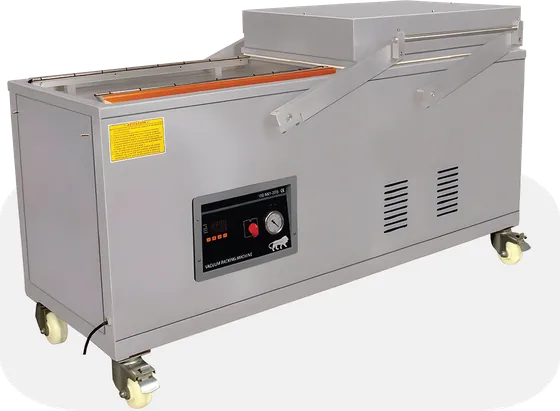 Stainless steel chamber vacuum packing machine on wheels